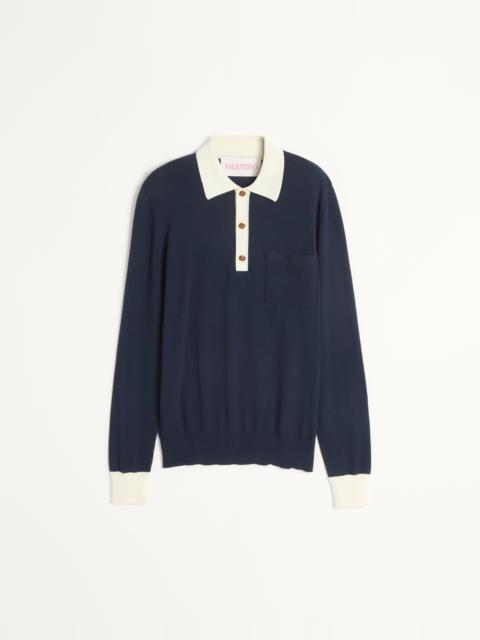 LONG-SLEEVED COTTON POLO SHIRT