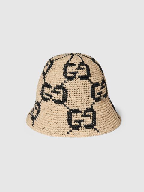 GG straw cloche hat