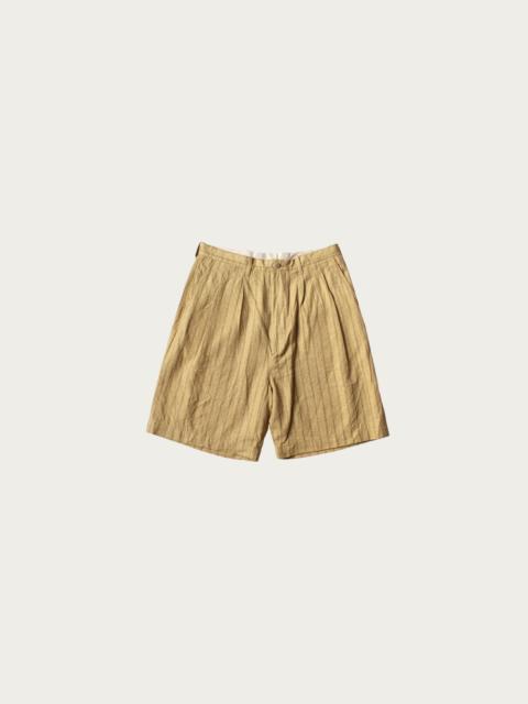Cotton Linen GIBSON Stripe IVY Short Pants - Gold