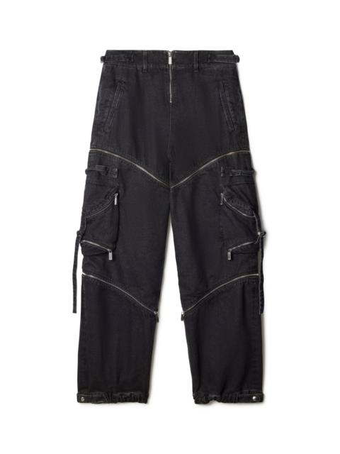 Zip Denim Cargo Pant