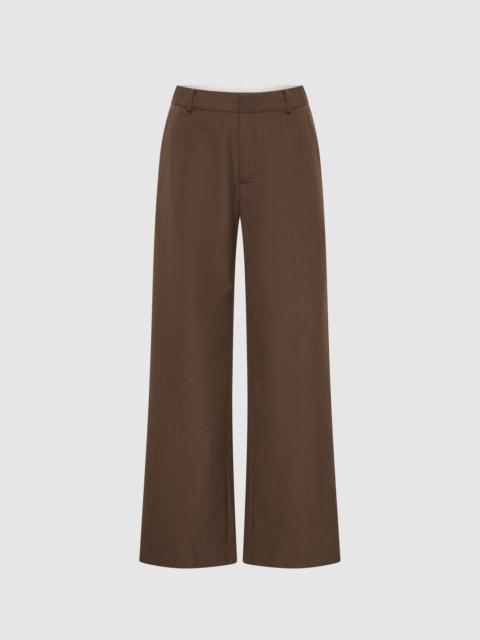 Silk Canvas Carter Trousers - Mud