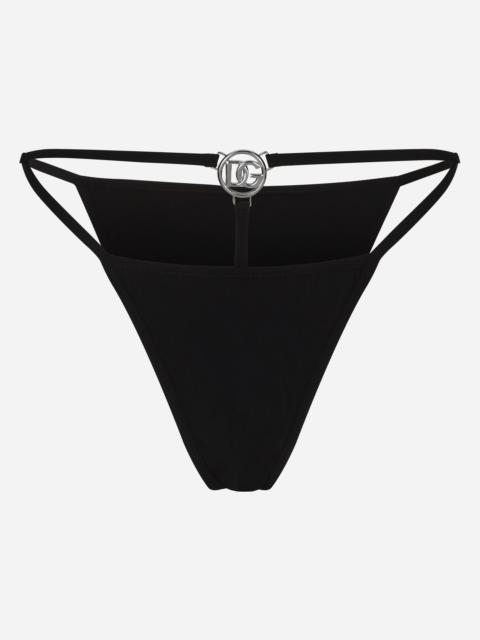 Bikini bottoms with cut-out and DG logo