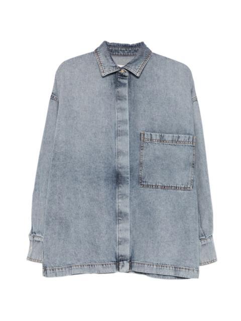 Jenny front-pocket button-down shirt