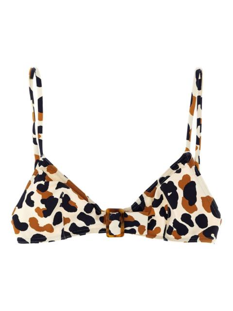 Ecailles polka-dot buckle bikini top