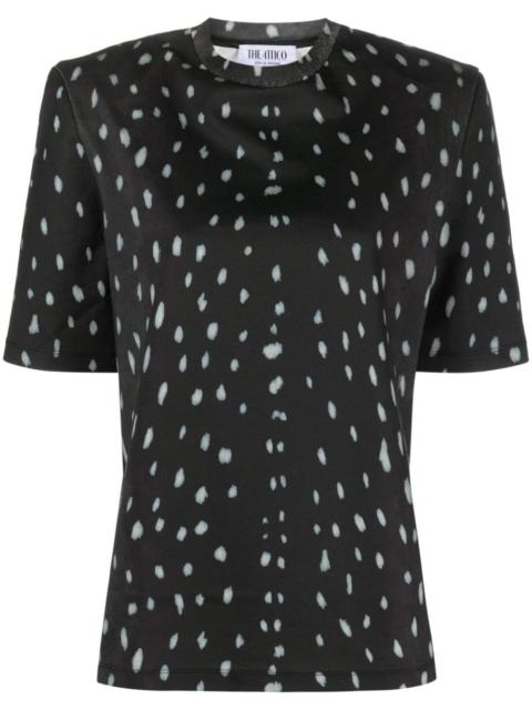 Bella abstract-print cotton T-shirt