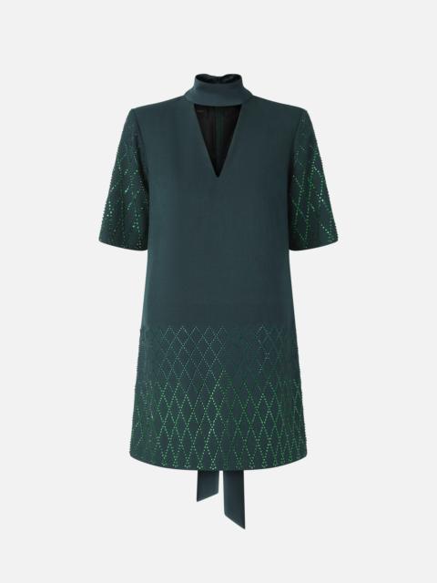 T-SHIRT-STYLE DRESS WITH RHINESTONES