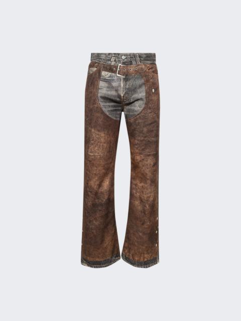 Printed Jeans Brown