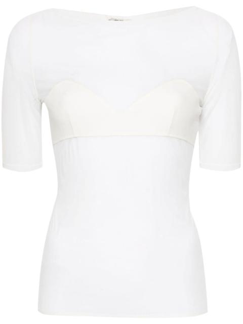 triangle-bra jersey T-shirt