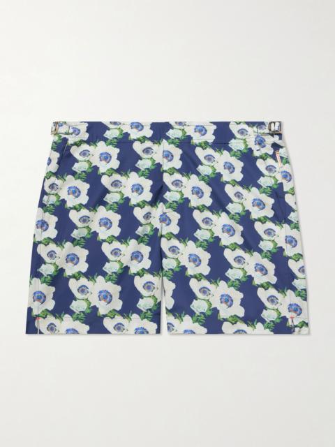 Bulldog Straight-Leg Mid-Length Floral-Print Recycled Swim Shorts Navy
