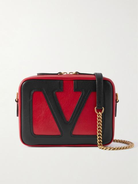 Viva Superstar two-tone leather shoulder bag Red