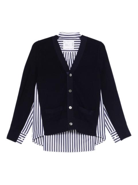 panelled cardigan