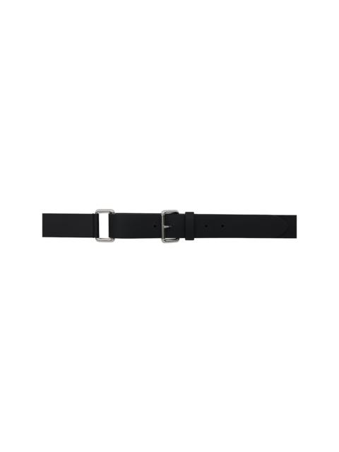 Black Grained Calfskin Belt