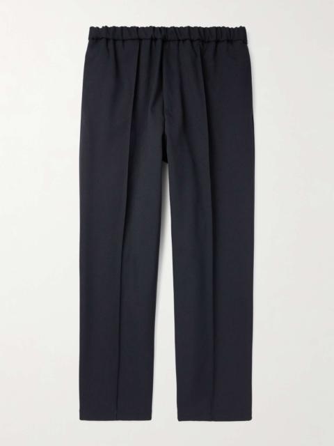 Straight-Leg Pleated Gabardine Trousers