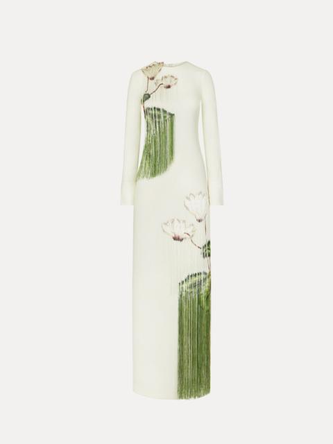 CHINÉ CYCLAMEN THREADWORK FRINGE CAFTAN