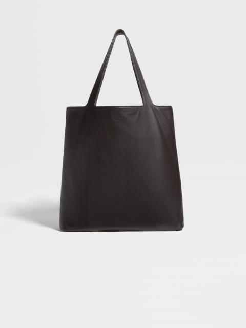 DARK BROWN SECONDSKIN TOTE BAG