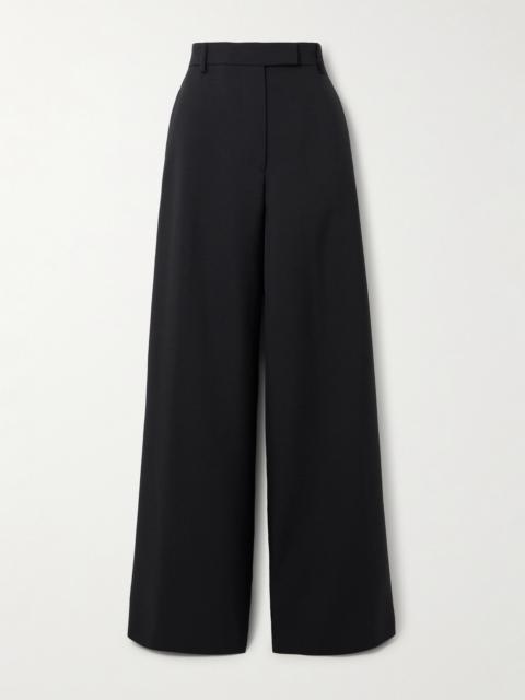 Wide-leg Wool And Mohair-blend Twill Pants