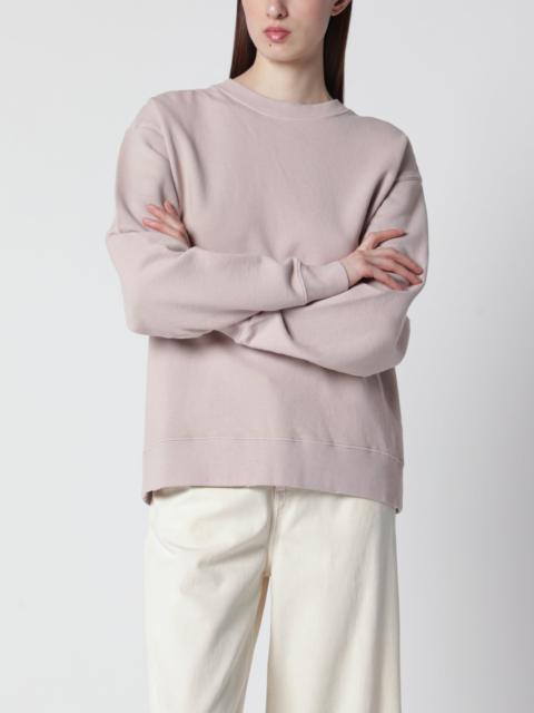 Pink cotton crewneck sweatshirt