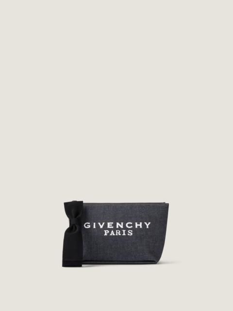 SMALL GIVENCHY POUCH IN DENIM WITH BOW