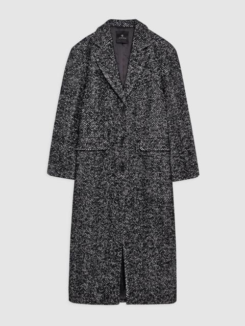 Quinn Coat - Black And White Tweed