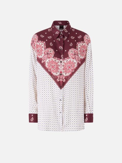 SHIRT WITH TIE MOTIF AND PLACED PRINT