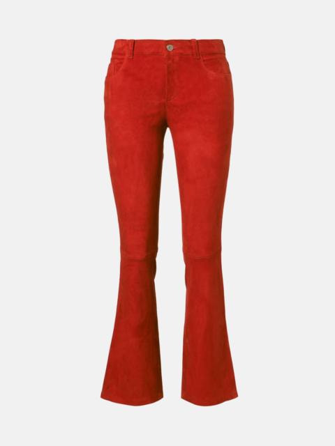 Dean 22 low-rise suede flared pants