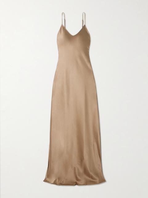 Mila Silk-blend Satin Maxi Dress