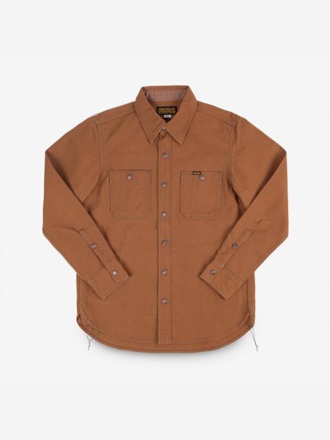 17OZ DUCK CPO WORK SHIRT - &QUOT;THE UNTUCKED&QUOT; - BROWN