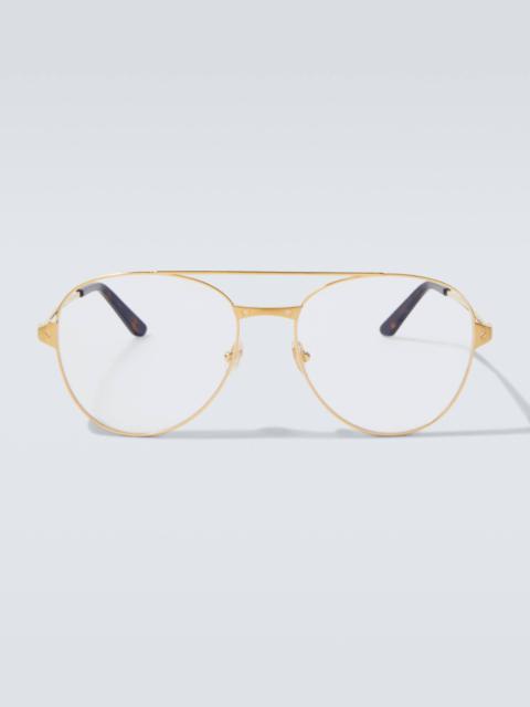 Santos De Cartier aviator glasses