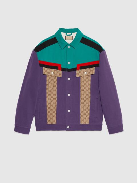 Cotton drill jacket with GG