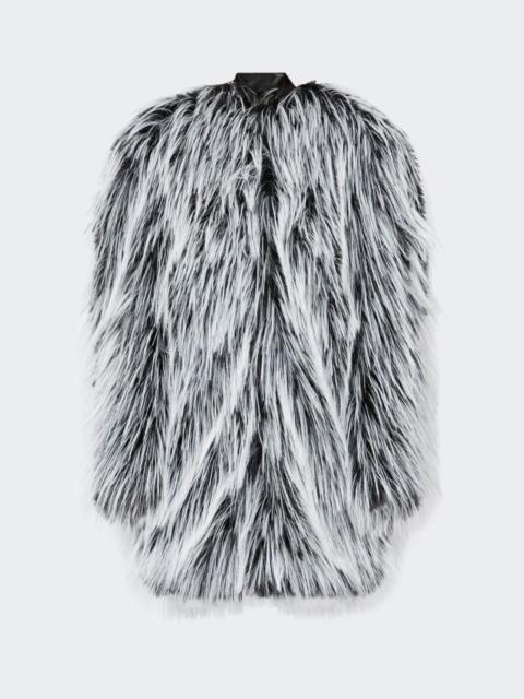 Oversized two-tone jacket - RUNWAY - BLACK