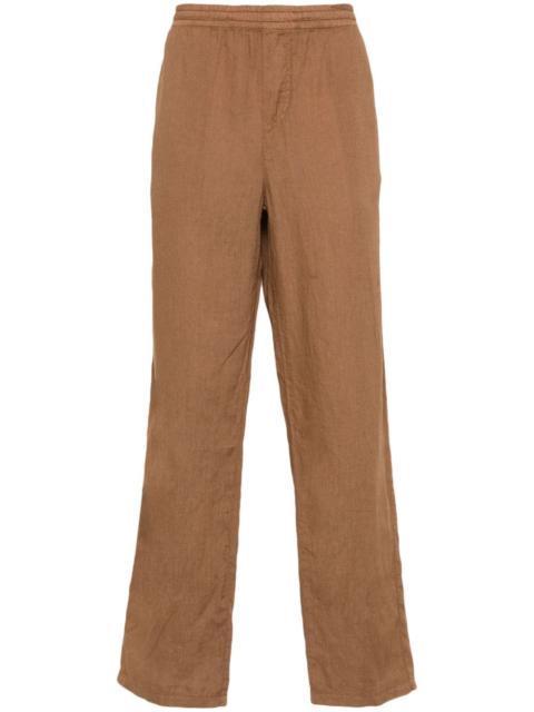 linen straight trousers