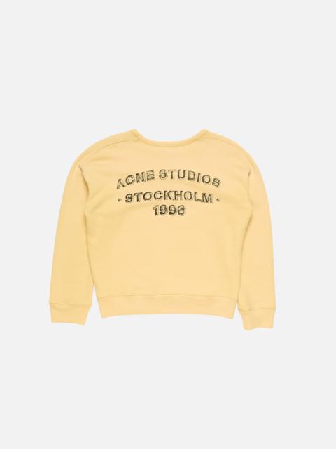 Washed logo sweatshirt - Light yellow