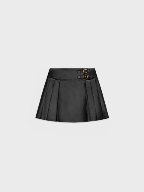 mini kilt skirt in soft lambskin