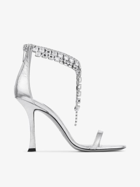 Verity Sandal 100
Silver Vintage Metallic Leather Sandals