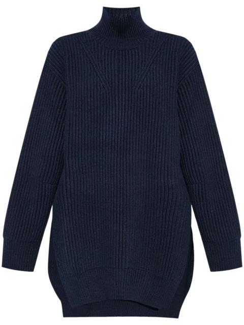 chunky-ribbed wool jumper