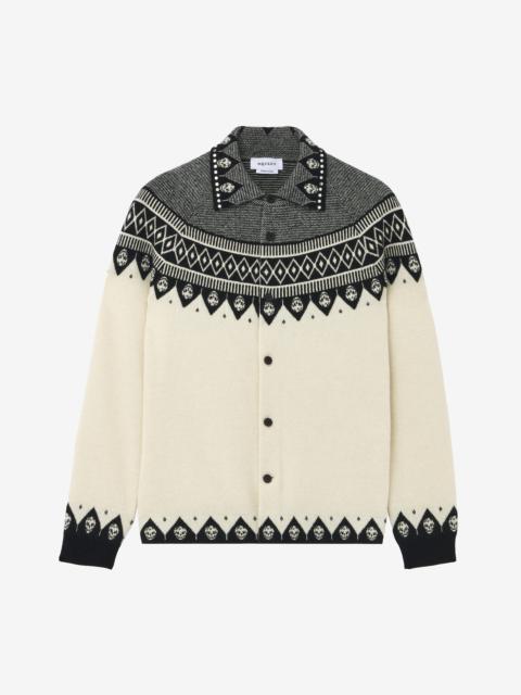 Fair Isle Polo Cardigan