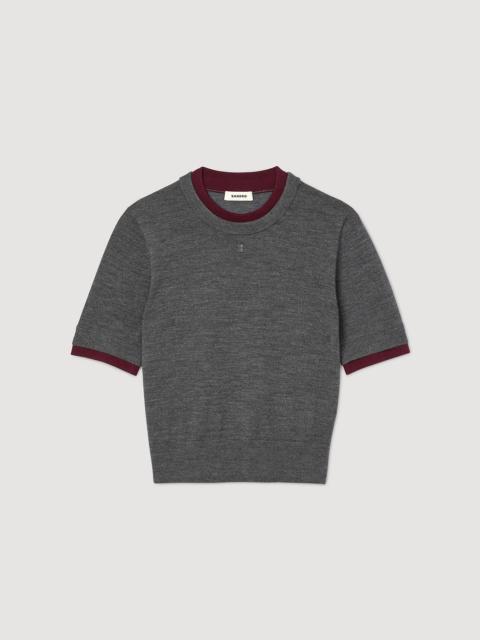 TWO-TONE CROPPED SWEATER