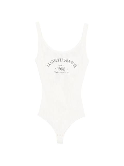 logo-detail ribbed bodysuit