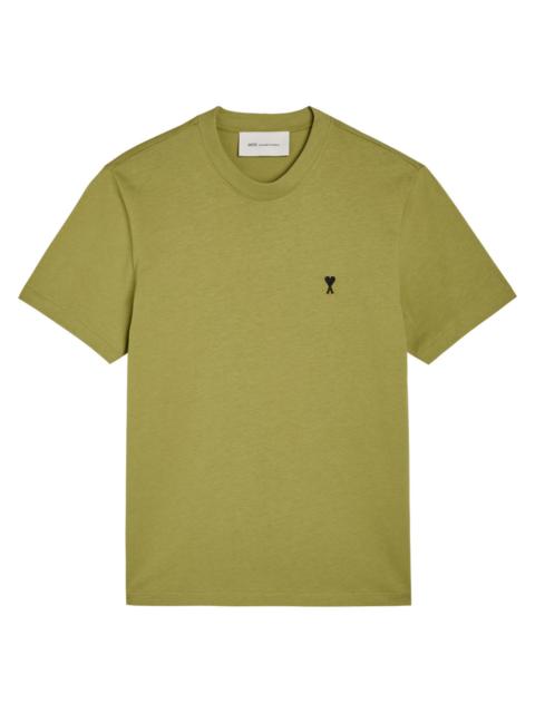 Ami Paris Logo-embroidered Cotton T-shirt
