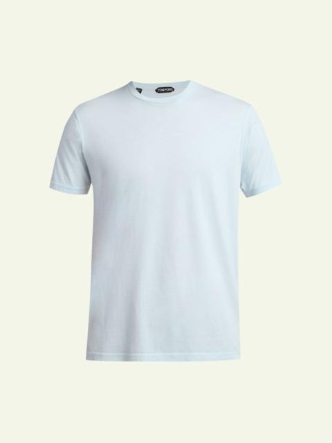 Men's Cotton and Silk Crewneck T-Shirt
