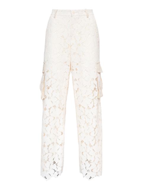 Yuna Lace Macrame Pants ivory