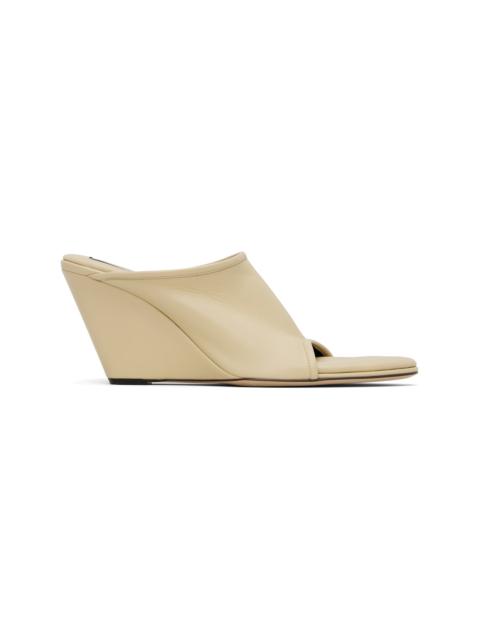 Beige 75mm Stretch Mules