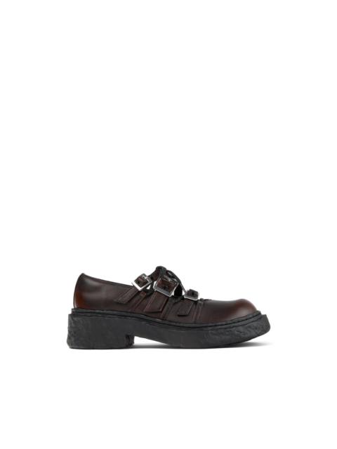 buckled leather vamonos loafers