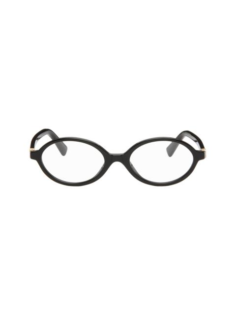 Black 'Breaking the Rules' Oval Glasses