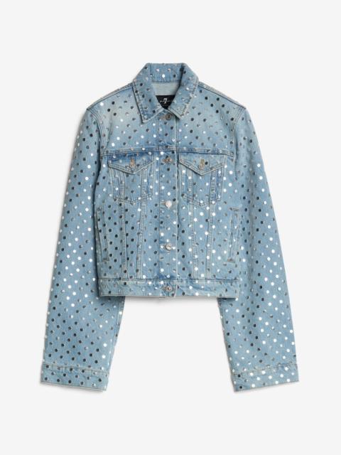 Studded Trucker Jacket in Bleach