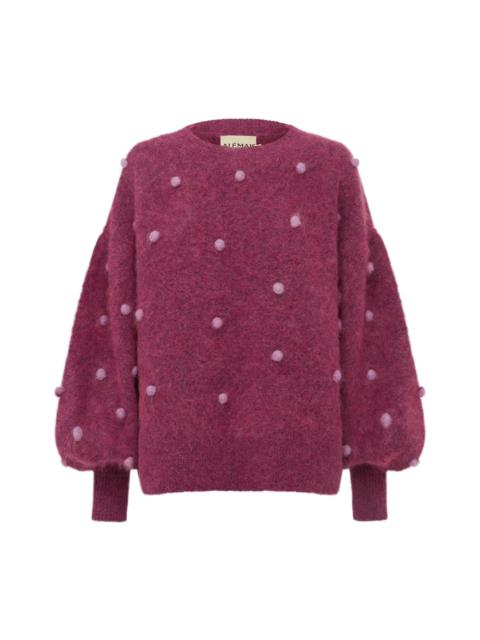 Elia Mulberry Balloon Sweater