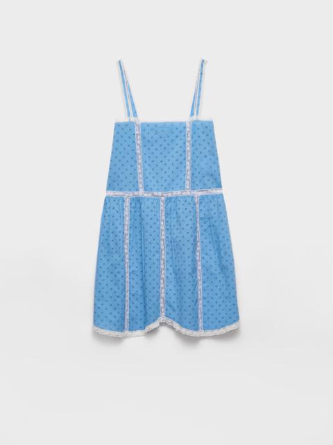 Eyelet lace mini-dress