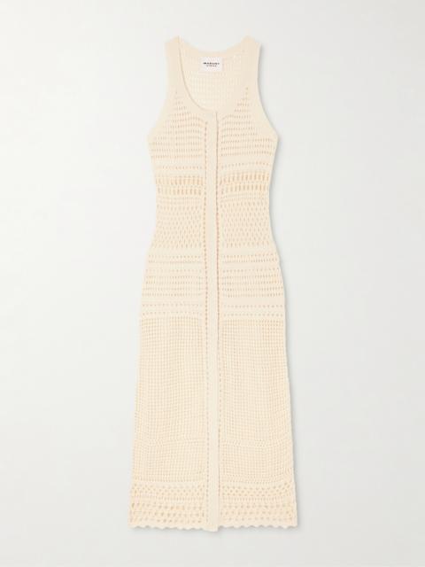 Zaro Open-knit Cotton-blend Maxi Dress