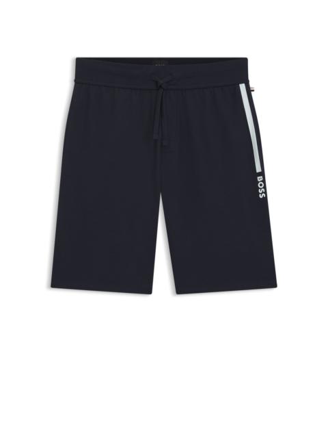 COTTON-TERRY SHORTS WITH LOGO AND STRIPE