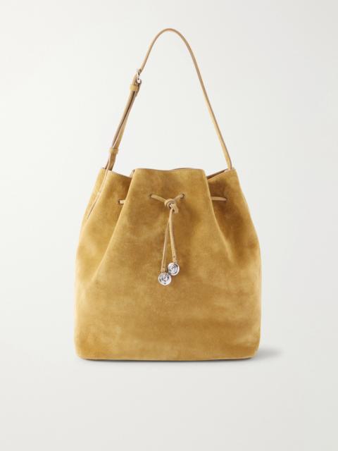 Charm Suede Drawstring Shoulder Bag